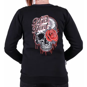 Dámská mikina mikina bez kapuce dámské - JAKSON - BLACK HEART - 12516 - L