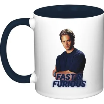 Hrnek malý barevný s potiskem Paul Walker - Fast and Furious