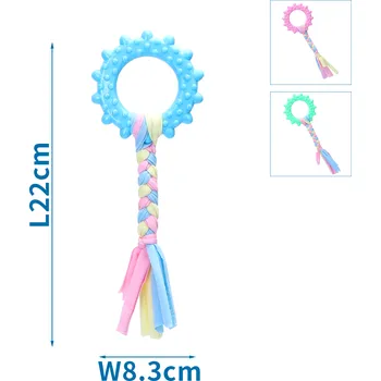 Hračka pro psa TRP kroužek s bavlněným lanem 22cm
