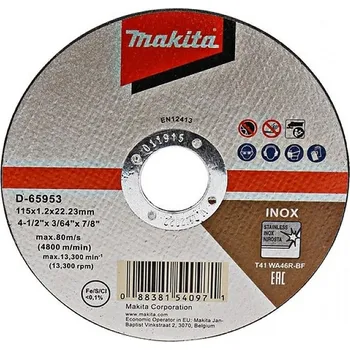 Řezný kotouč MAKITA D-65953 řezný kotouč 115x1,2x22mm nerez free_store_pickup