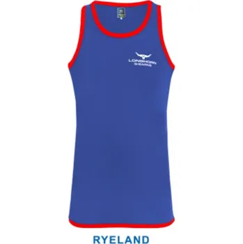 Pracovní zástěra Bavlněné tílko s prodloužením na zádech Longhorn velikost L barva světle modrá Ryeland