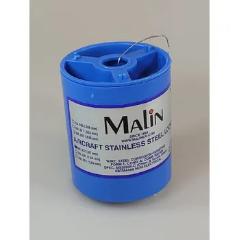 Vázací drát Malin Safety wire .032" Stainless - glossy, (0,81 mm), 1lb