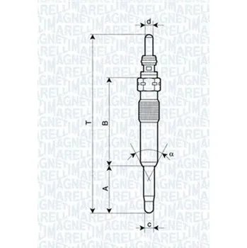 Zapalovací a žhavicí svíčka Žhavicí svíčka MAGNETI MARELLI 062900071304