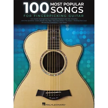 100 Most Popular Songs for Fingerpicking Guitar - slov kytara ve standardn notaci a tab 1476490