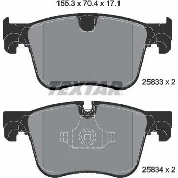 Brzdová destička Sada brzdových destiček, kotoučová brzda TEXTAR 2583301