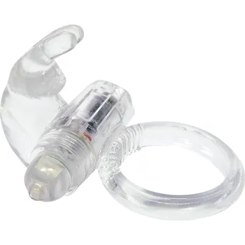 Vibrační kroužek s dráždičem - Silicon Soft Cockring