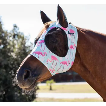 Vybavení pro koně Pro-Tech Maska proti hmyzu Lycra Pro-Tech, s ochranou uší, flamingo FULL