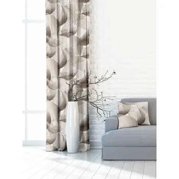 Závěs dekorační nebo látka, OXY Donata, béžovo hnědá, 150 cm