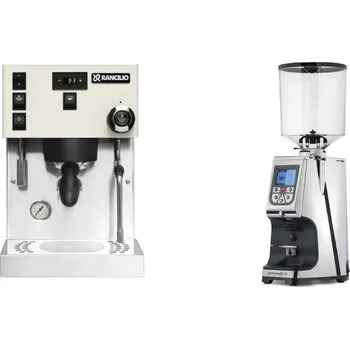 Kávovar Rancilio Silvia PRO X, white + Eureka Atom Specialty 75, chrome