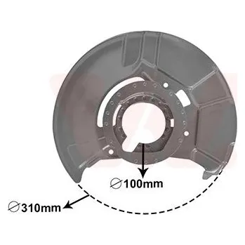 Brzdový kotouč Ochranný plech proti rozstřikování, brzdový kotouč VAN WEZEL 0640372