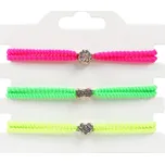 Vlasová gumička tenká s ozdobou 3 ks - neonové barvy multicolor 8000793
