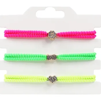 Vlasová gumička tenká s ozdobou 3 ks - neonové barvy multicolor 8000793