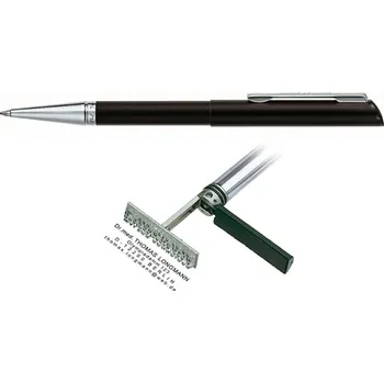 Heri Diagonal Black CT, kuličkové pero s razítkem