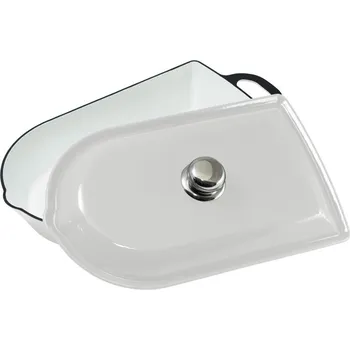 Hrnec GUSTAV · litinový pekáč s víkem Gourmetina · papírově bílá