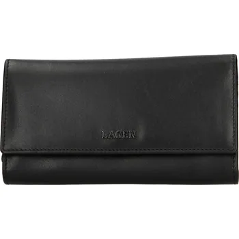 Peněženka Dámská kožená peněženka Lagen Carlas - černá