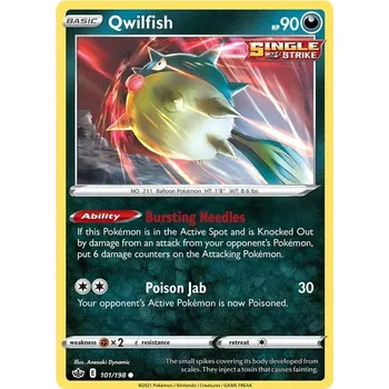 Karetní hra Qwilfish 101/198 - Chilling Reign Typ karty: Reverse Holo