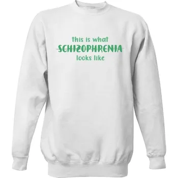 Pánská mikina Mikina bez kapuce Unisex s potiskem Schizophrenia pánské