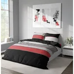 Klasické ložní bavlněné povlečení DELUX 140x200, 70x90cm KYOTO černé