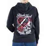 mikina s kapucí dámské - DRAIN - BLACK HEART - 10105 - XL