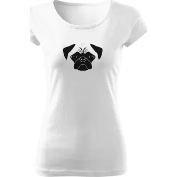 Dámské tričko Tričko s potiskem Mopsík dámské