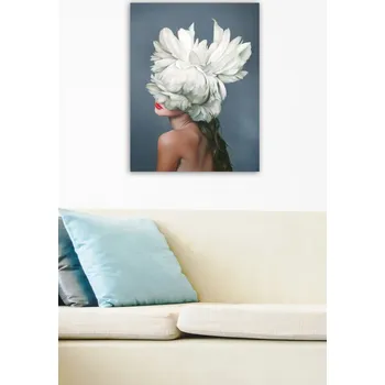 Obraz Obraz WOMAN WITH WHITE FLOWER 50x70 cm