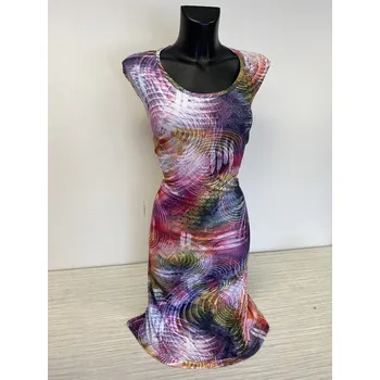 Dámské šaty damské šaty, Barva Modrá, Velikost XXL 48, Materiál 96% Viskoza 4% Lycra