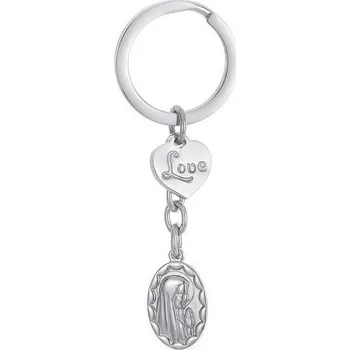 Přívěsek Ocelový přívěsek na klíče Panenka Marie