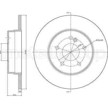 Brzdový kotouč Brzdový kotouč METELLI 23-0485C