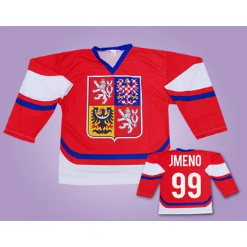 Hokejový dres ČR červený s vlastním jménem Velikost: 164 cm/S (12-14 let)