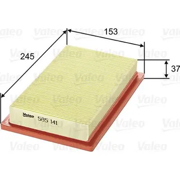 Filtr do auta Vzduchový filtr VALEO 585141