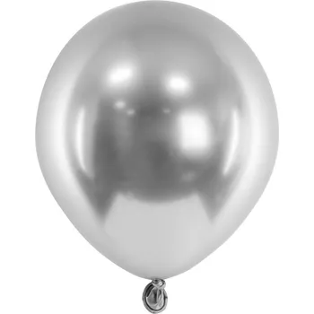 Balónek Balónek lesklý stříbrný 12 cm