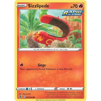 Karetní hra Sizzlipede 047/264 - Fusion Strike Typ karty: Reverse Holo