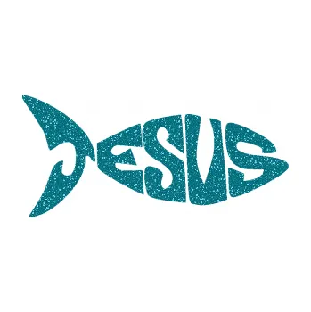 samolepka Jesus rybička 007 (92 - Ultra Metalic tyrkysová) SAMOLEPKA NA AUTO, NÁLEPKA, FÓLIE, POLEP, TUNING, VLASTNÍ TEXT, TISK, AUTOSAMOLEPKY.cz, POLEPY, OBRÁZEK, LOGO, 3D STICKERS