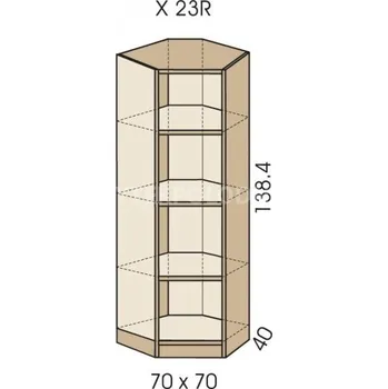 Šatní skříň Rohová skříň JIM 5 X 23R