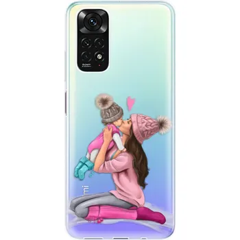 Pouzdro na mobilní telefon Odolné silikonové pouzdro iSaprio - Kissing Mom - Brunette and Girl - Xiaomi Redmi Note 11 / Note 11S