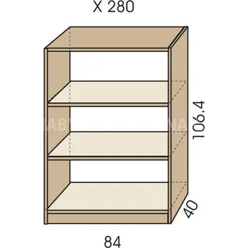 regál Policový regál JIM 5 X 280