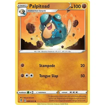 Sběratelská karetní hra Palpitoad 089/203 - Evolving Skies Typ karty: Non-Holo