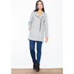 Šedý kabát s krátkým zipem M405 Grey Velikost: L