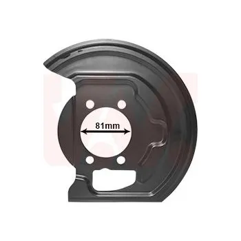 Brzdový kotouč Ochranný plech proti rozstřikování, brzdový kotouč VAN WEZEL 3388372