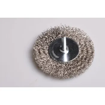 Drátěný kartáč KART Kotoučový kartáč se stopkou 80x12-6 ocel 0,2 vlnitá