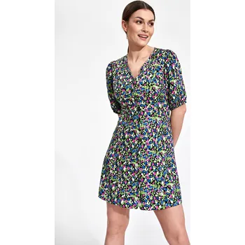 Dámské šaty Barevné mini šaty s puntíky M881 Pattern 137 Velikost: S