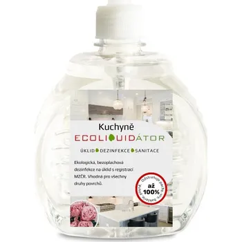 Zdravotnický materiál ECOLIQUIDÁTOR kuchyně, čisticí a dezinfekční prostředek, pumpička 500 ml Vůně: Flower Power