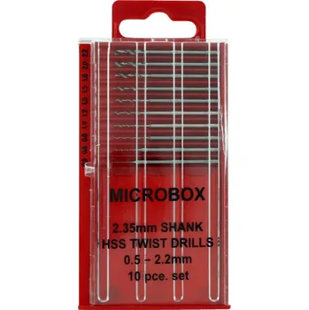 RC náhradní díl Shesto Modelcraft vrtáky HSS 0.5-2.2mm se stopkou 2.35mm (sada 10ks) - SH-PDR4005