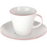 Šálek s podšálkem, Thun, TOM, Červená linka, 200 ml, 12 ks