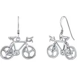 Stříbrné originální náušnice jízdní kolo PRME11732