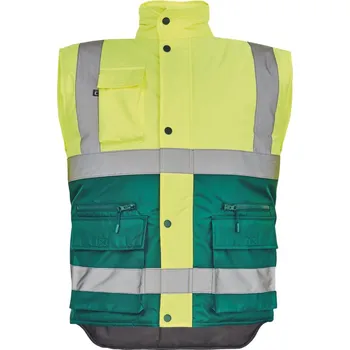 Pracovní oblečení Cerva Hellin Pánská pracovní zateplená HI-VIS vesta 03030147 žlutá/zelená 3XL