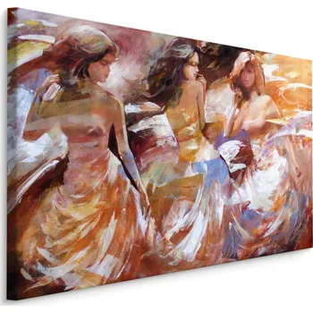 Obraz MyBestHome BOX Plátno Tři Mladé Tanečnice Varianta: 30x20