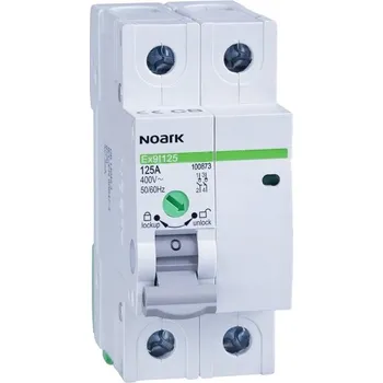 vypínač na DIN lištu Noark 102307 Ex9I125 2P 25A Instalační vypínač, šířka 2 moduly, 2pól, 25A (Ex9I125 2P 25A)