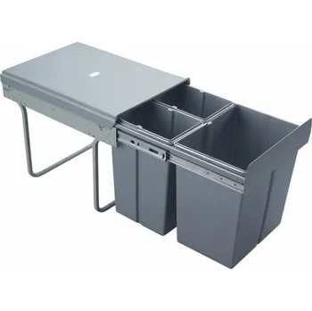 Odpadkový koš Wireli Výsuvný odpadkový koš 400 mm - 2x10L 1x20L / šedý