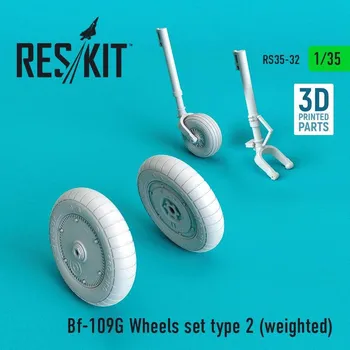Plastikový model Reskit 1/35 Bf-109G Wheels set type 2 (weighted)
